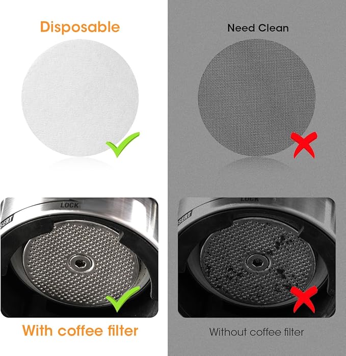 Aieve Espresso Paper Filter Compatible with Breville Barista Espresso Coffee Maker, 400 Pcs 51 mm Espresso Filter Puck Screen Portafilter Paper