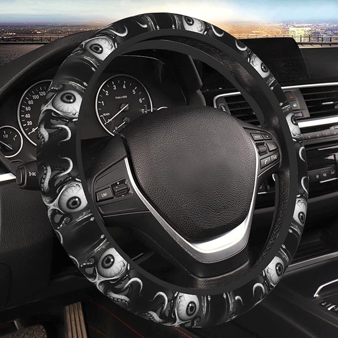 Neoprene Steering Wheel Cover Kraken Tentacle Octopus Car Steering Wheel Cover Universal Fit for Most Cars