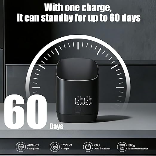 Digital Coffee Scale, Precision 500/g0.1g Coffee Bean Dosing Cup with LED Scale, Espresso Coffee Maker Accessory for Home Barista