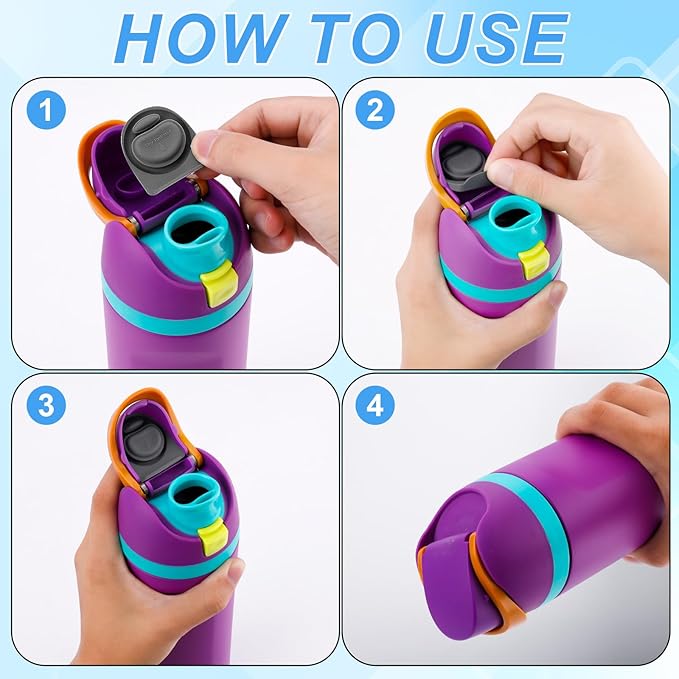 BOXOB Replacement Parts Kit for Owala FreeSip Water Bottle 24oz 32oz, Including 2 Replacement Stopper 2 Sealing Ring 6 Straw 1 Screwdriver & 1 Straw Brush
