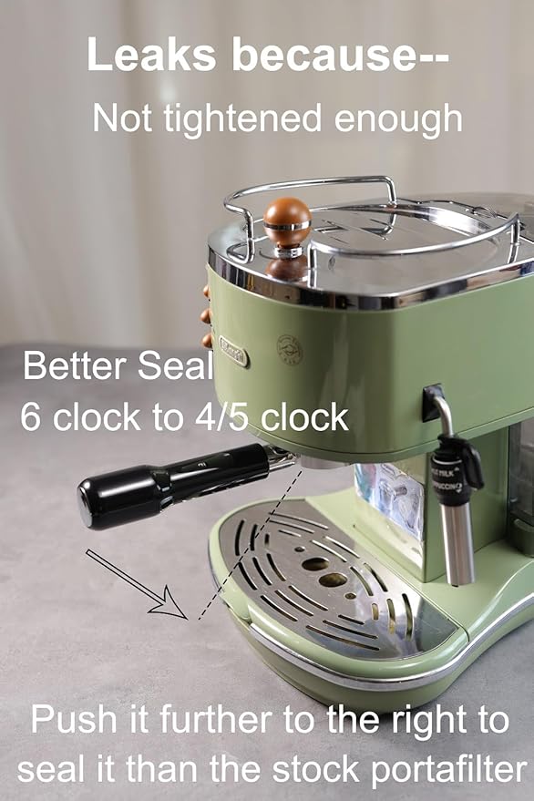 51mm Portafilter 2 Ears with Double Spout Compatible with Delonghi ECP3420/ ECP3630/ ECP3120/ EC260/ ECP35.31, Espresso Portafilter 51mm with Double Shot Capacity Cup Filter Basket and ABS Handle