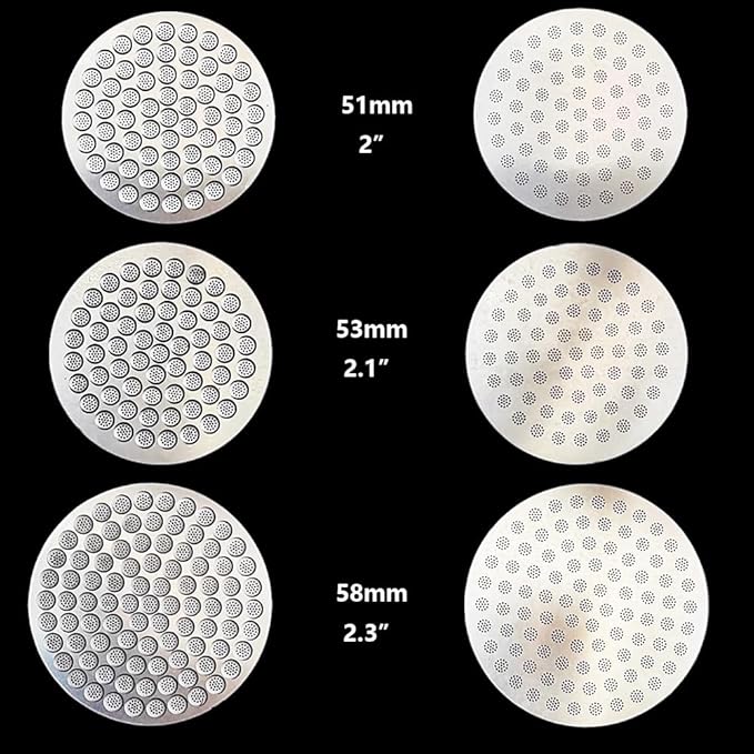 Dual Layer Espresso Puck Screen Reusable Uniform Flow Control Coffee Filter Mesh Plate for Espresso Portafilter Basket