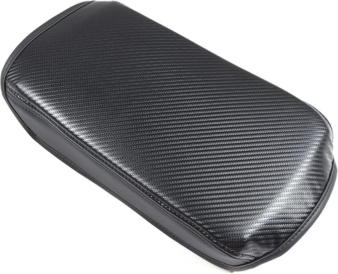Center Console Armrest Cover Compatible with Mitsubishi Outlander 2022 2023 2024, Waterproof Armrest Arm Rest Cap Trim, Leather Center Console Lid Cushion Pad (Black)