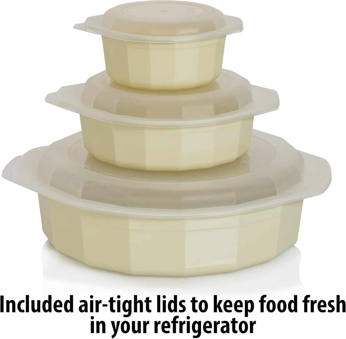 LaCuisine 18 Piece Microwave Cookware Set, White