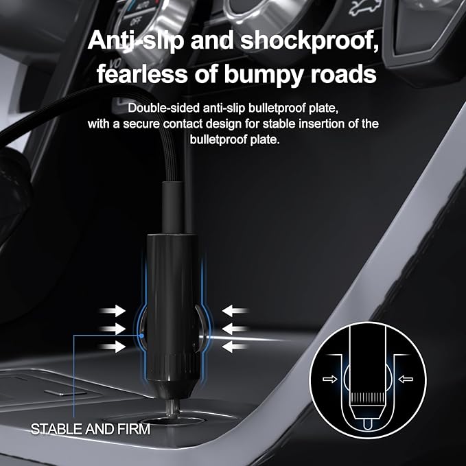 200W Car Fast Charging Station,6 Ports, Compatible with MacBook pro/Air/M5 M4 M3 M2 M1/Dell/Lenovo/HP,for iPhone 17/16/15 Series,Samsung Galaxy S26/S25 Ultra/S24 Series and More