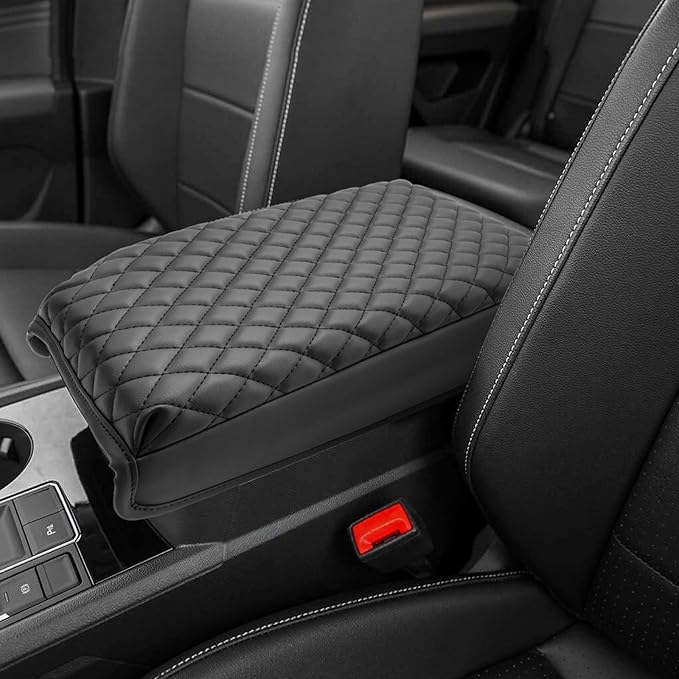 Armrest Cover for 2024-2026 Volkswagen Atlas(SE/SEL/SEL R-Line/SEL Premium R-Line/SE with Technology) Volkswagen Atlas Accessories Center Console Cover Protector Middle Protector PU Leather,Non-Slip