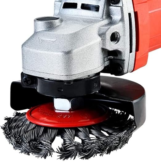 12 Pack Wire Brushes - 4 Inch Angle Grinder Wire Wheel, 5/8 Inch Threaded Arbor, 0.02 Inch Carbon Steel