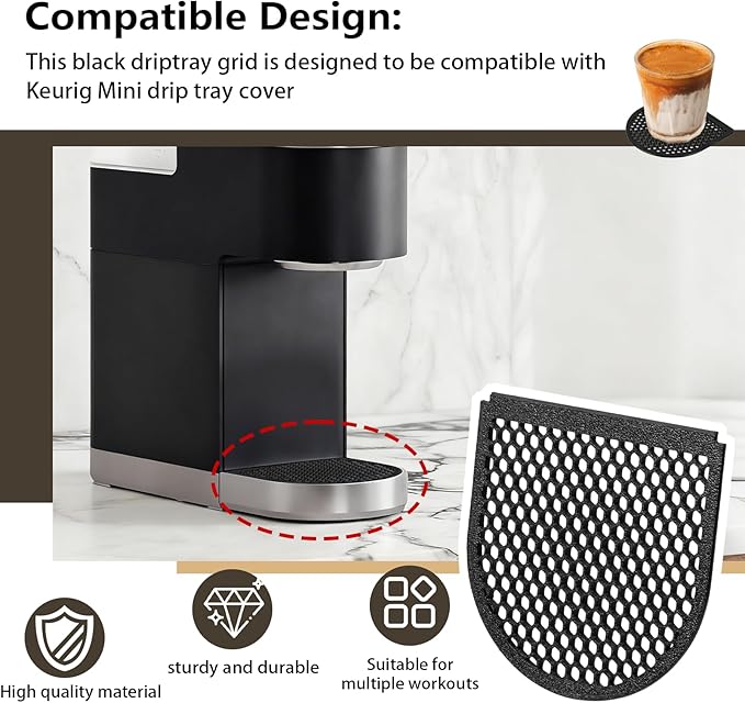 For Keurig Mini, Drip Tray Cover, Fit Snap-On Replacement Part, for Keurig Accessories for K-Mini Coffee Maker(Two-Piece)