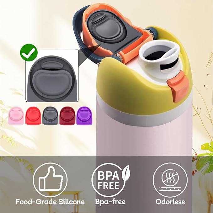5 Pcs Replacement Seal Stopper Compatible with Owala FreeSip 16oz 32oz,Bottle Top Gasket Lid for Owala 16/19/24/32/40oz Seal Mouth Cap Silicone Stopper Parts Insert Accessories（5 colors 2）