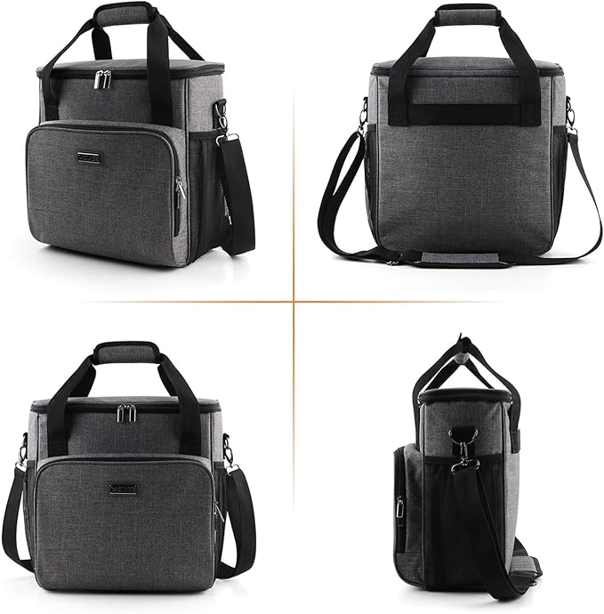 BAGLHER Coffee Maker Travel Bag Compatible with Keurig K-Slim, Keurig K-Supreme or Other Accessories, Portable Coffee Maker Case with Shoulder Strap for Travel, Grey