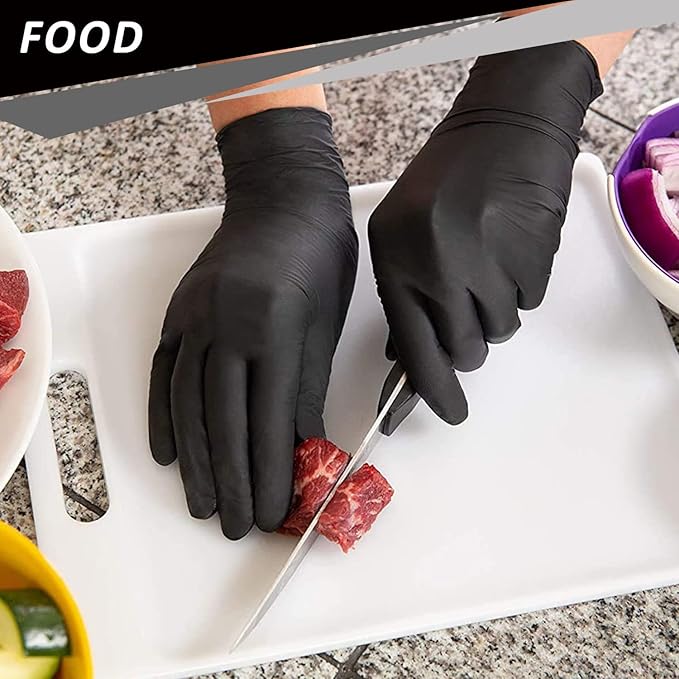 PROMEDIX P Nitrile Disposable Gloves,4mil-100 Count,Gloves Disposable Latex Free,Powder Free for Cooking,Household,Food safe