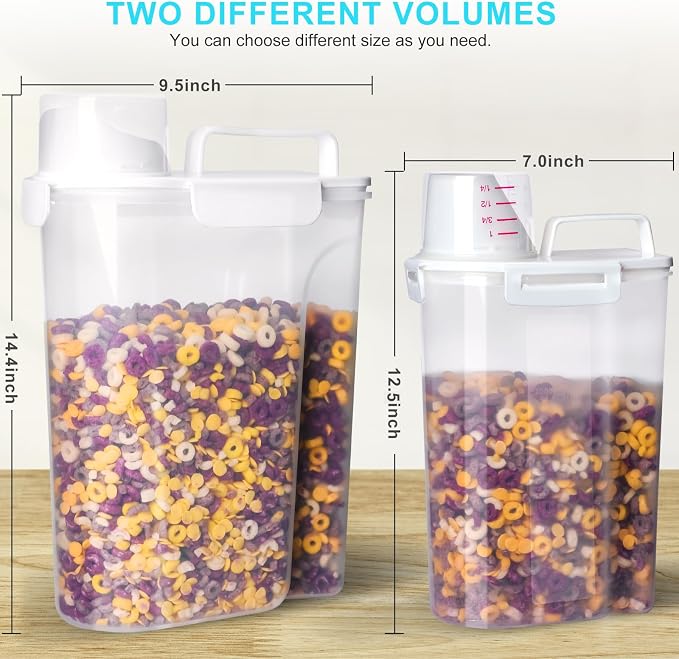 Uppetly Rice Airtight Dry Food Storage Containers 10Lbs, BPA Free Plastic Storage Bin Dispenser with Pourable Spout, Portable Handle, Kitchen Pantry Organization for Cereal, Flour and Baking Supplies