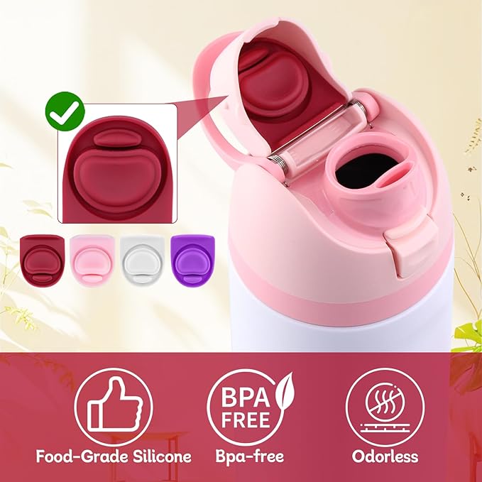 4 Pcs Replacement Stopper Compatible with Owala FreeSip 16oz 32oz,Water Bottle Top Gasket Lid for Owala 16/19/24/32/40oz Seal Mouth Cap Silicone Stopper Parts Insert Accessories(4 Colors 3)