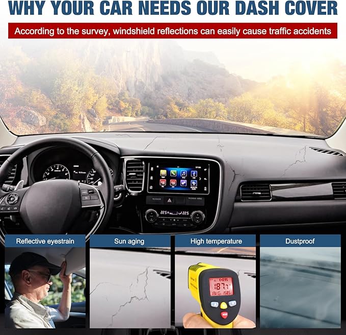 Dashboard Dash Cover Mat Carpet Compatible with 2016 2017 2018 2019 2020 Kia Optima