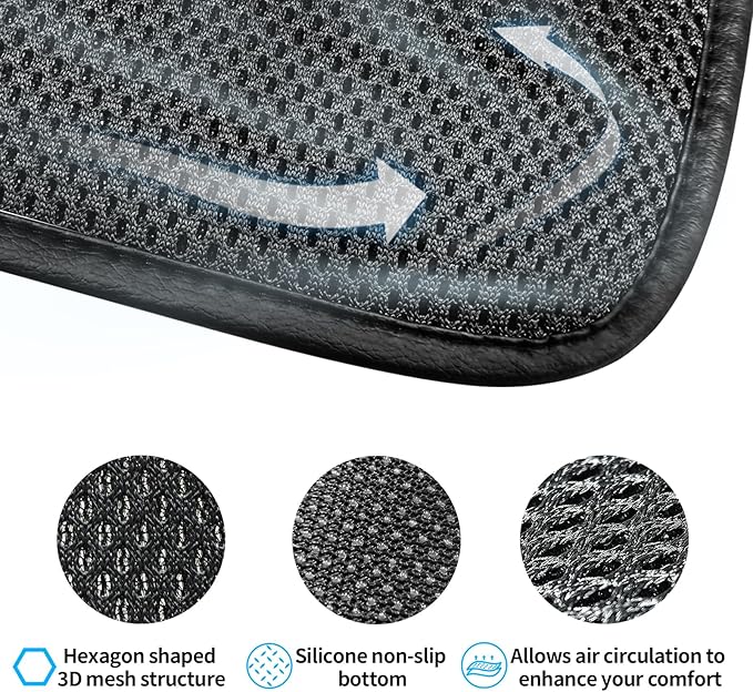 Cool Seat Cushion, Breathable Car Seat Cushion Universal Fit for Most for Auto SUV Truck, Non-Slip Seat Protector (S)