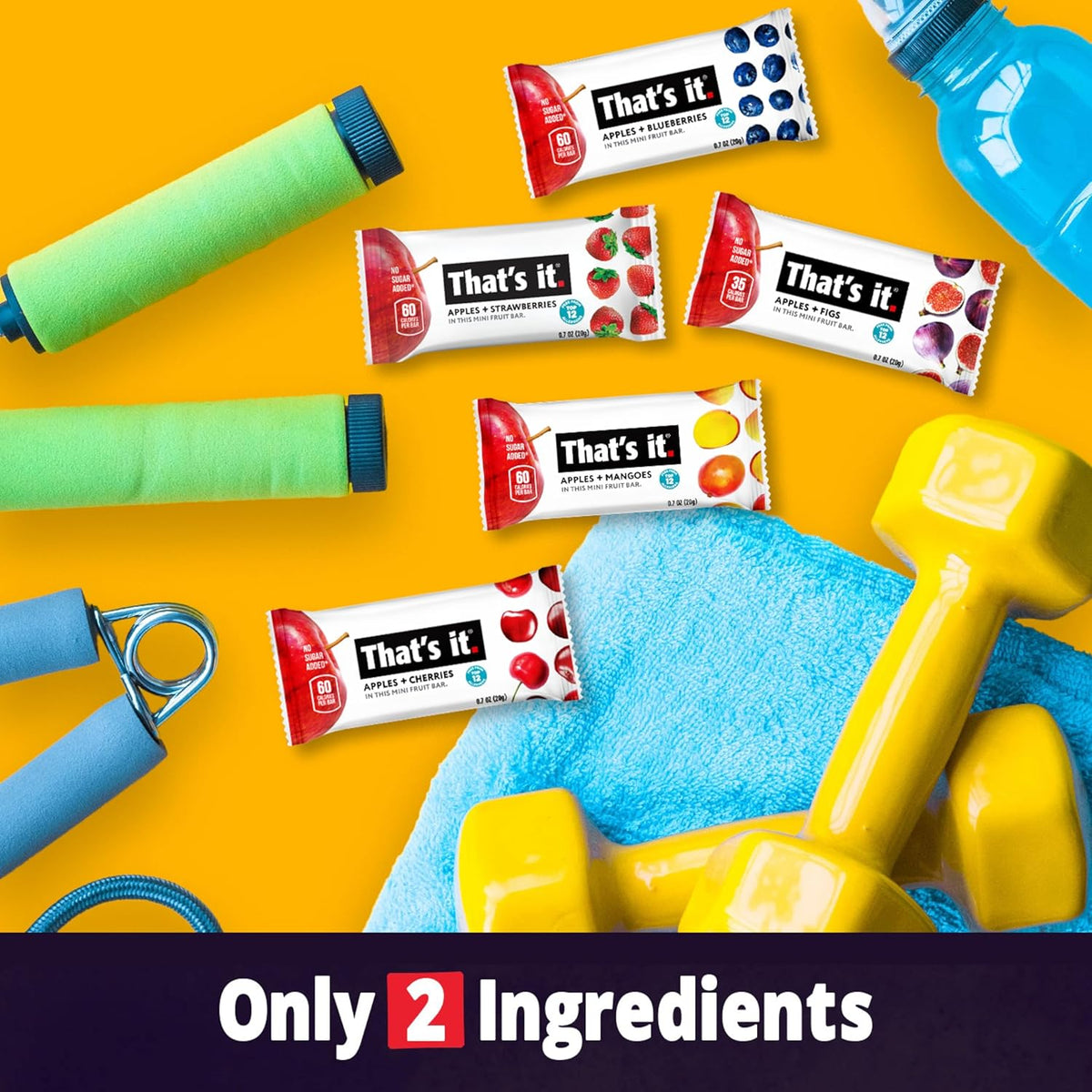 That's it. Mini Fruit Bars Variety 35 Pack, No Sugar Added, Plant-Based, Vegan & Gluten Free