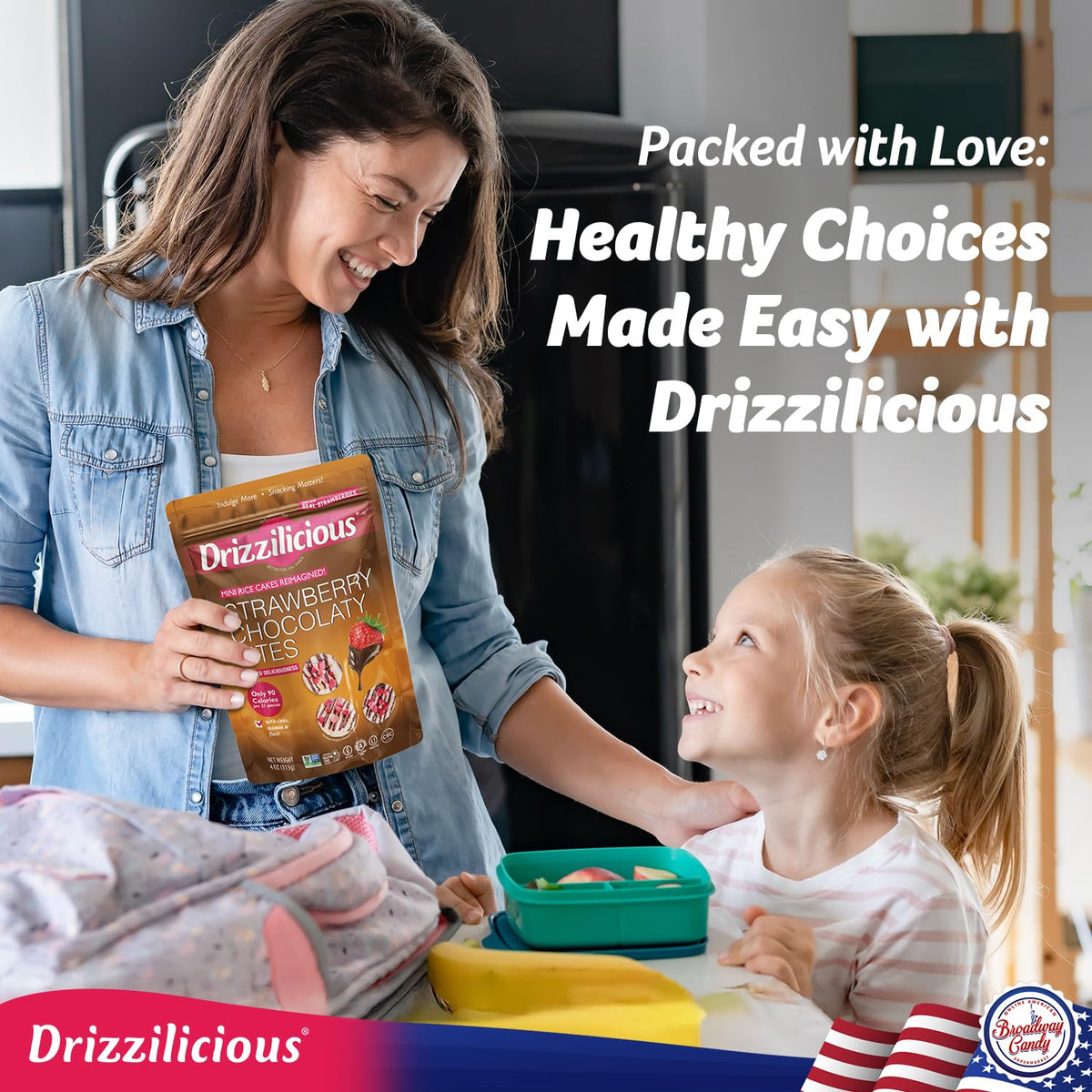 Drizzilicious Strawberry Chocolaty Bites, Mini Rice Cakes, 113g, Vegan, Gluten-Free