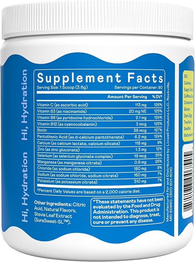 Hi-Lyte Daily Essentials - Electrolytes Powder Mix - Lime Cucumber Mint - Sodium, Potassium, Magnesium, Vitamins - Hydration Support for Fasting - No Sugar, No Carbs, Clean Ingredients