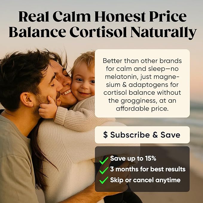 Venture Pal Calm Drink Mix, Cortisol Reducer and Sleep Aid with Magnesium Glycinate, Ashwagandha, L-Theanine,Vitamin D, Calm Magnesium Powder for Relax & Focus, No Sugar, Non GMO, Vegan & Gluten-Free