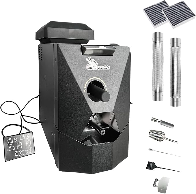 Electric Coffee Bean Roaster Machine, Smokeless Drum Roasting, for Home&Commercial Automatic Baking