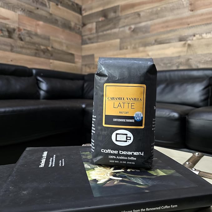 Half Caff Caramel Vanilla Latte Flavored Coffee | 12oz Ground | 100% Specialty Arabica