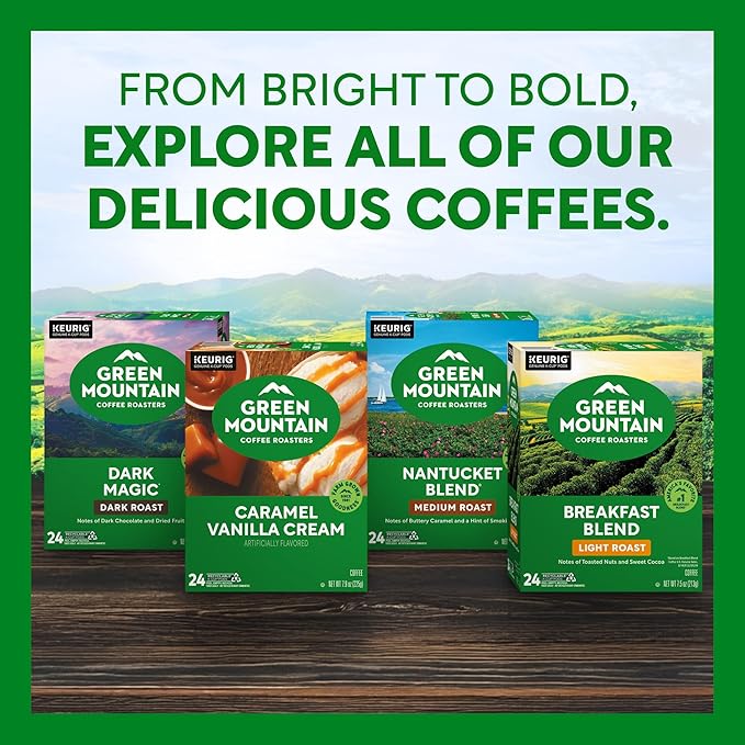 Green Mountain Coffee Dark Magic Decaf, Keurig Single Serve K-Cup Pods, Dark Roast Coffee, 60 Count, (6 Packs of 10)