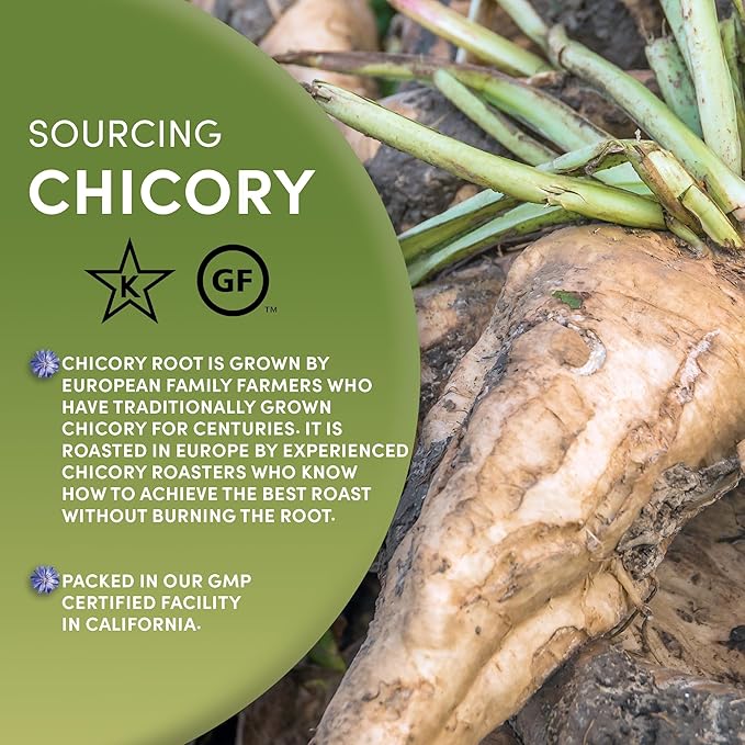 Worldwide Botanicals Instant Chicory Root, 114 servings – Caffeine-free Coffee Alternative - Blend Instant Chicory with Coffee, Prebiotic, Acid-Free, Kosher, Gluten-Free – 8 ounces