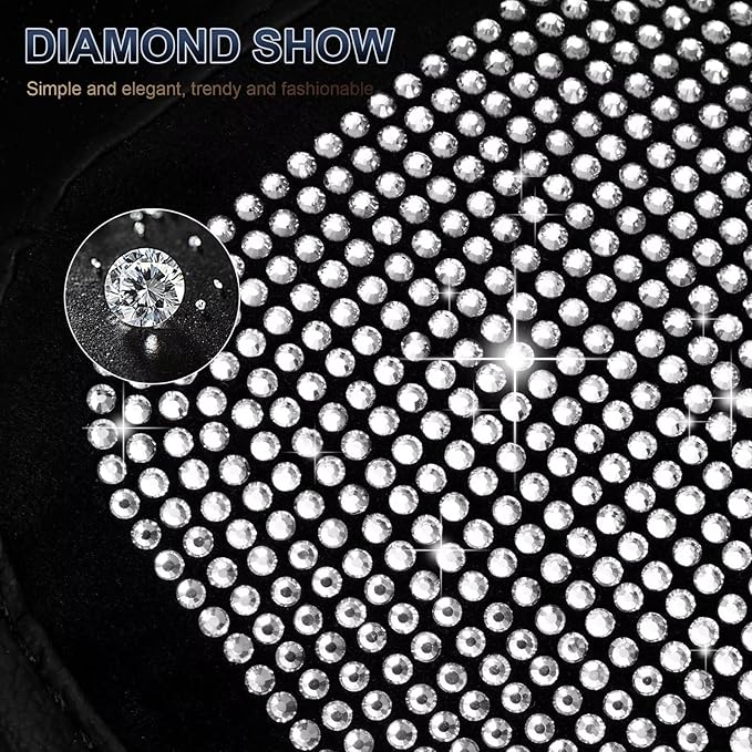 YORKNEIC Center Console Cover Fit for Lincoln Navigator Bling Car Armrest Cover Crystal Rhinestone Armrest Cushion for Car Console with 2 Storage Bags - Diamond Armrest Cover