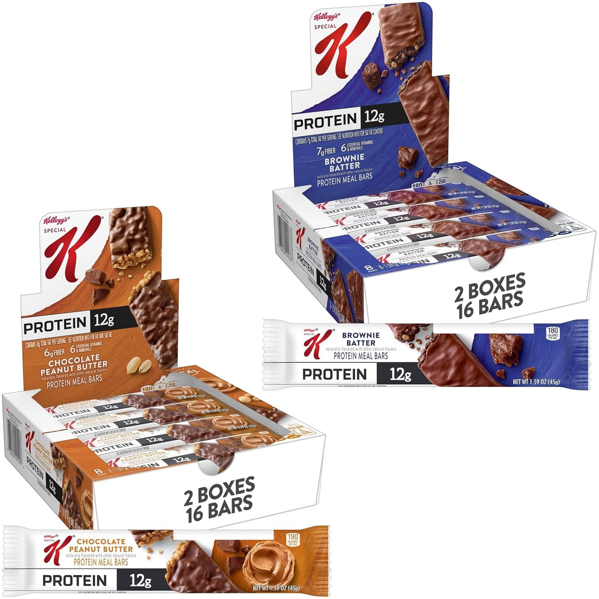 Special K Bar Protein Meal Bars, 12g Protein, Meal Replacement, Chocolate Peanut Butter (3 Boxes)