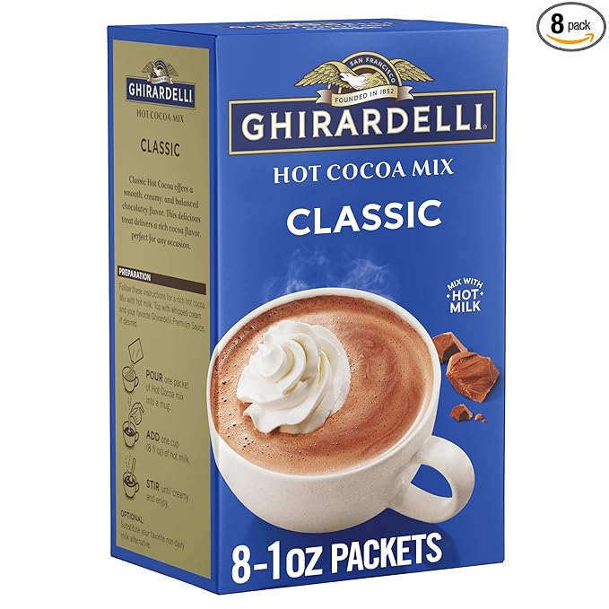 GHIRARDELLI Classic Hot Cocoa Mix, 8-oz Carton (8 Cartons)