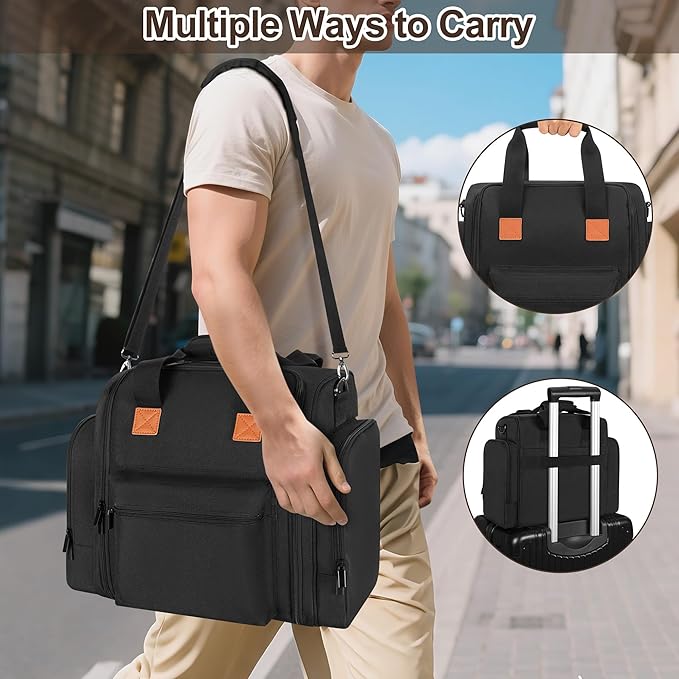 Yarwo Coffee Maker Bag Compatible with Keurig K-Mini/CASABREWS CM5418/3700/ATATIX, Wide Open Coffee Machine Travel Case with Insulated & Mutiple Pockets for Coffee Maker, Pods, Grinder and Supplies