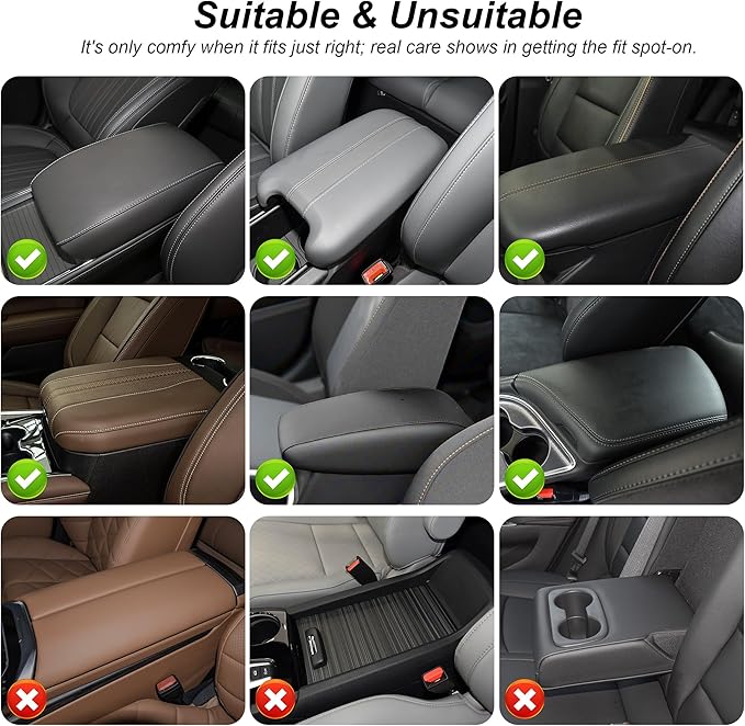 Center Console Cover for Accord: Armrest Cover for Car with 2 Storage Bags - Waterproof Leather Center Console Cover with Cup Holder for Car,Anti-Scratch Auto Armrest Pad Accessory （Beige