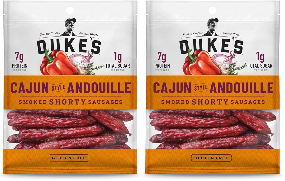 Duke's Pork Cajun Andouille Smoked Shorty Sausages, 7g Protein Per Serving, 5 oz.