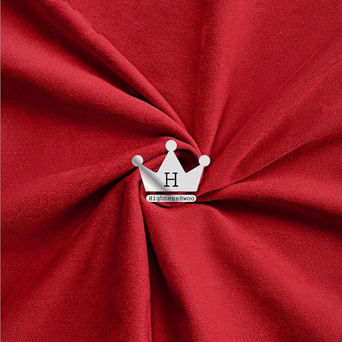 Luxury Suede Steering Wheel Cover for Cars, Soft Leather Padded Wheels Cover for F150, Trucks, Jeep, Van, Auto Thin Large Car Handle Cover, Universal Fit, Anti Slip, 15.2-16in, Red