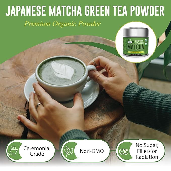 Kyoto Dew Matcha - Ceremonial Blend – Authentic Japanese First Harvest - USDA & JAS Organic Ceremonial Grade Matcha Green Tea Powder from Uji, Kyoto, Bag (3.5oz)