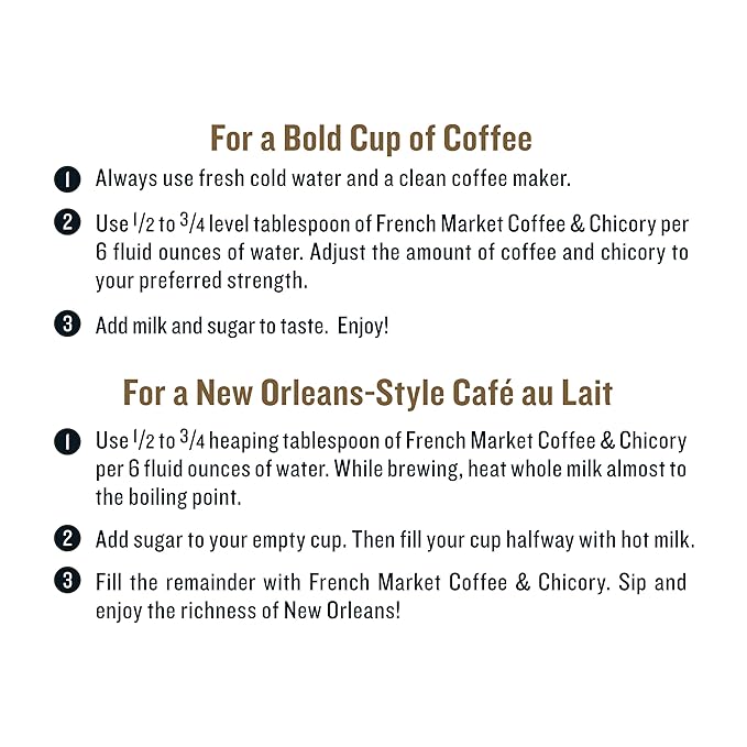 French Market Coffee & Chicory Restaurant Blend Medium-Dark Roast Ground Coffee, 12oz Can (Pack of 3)