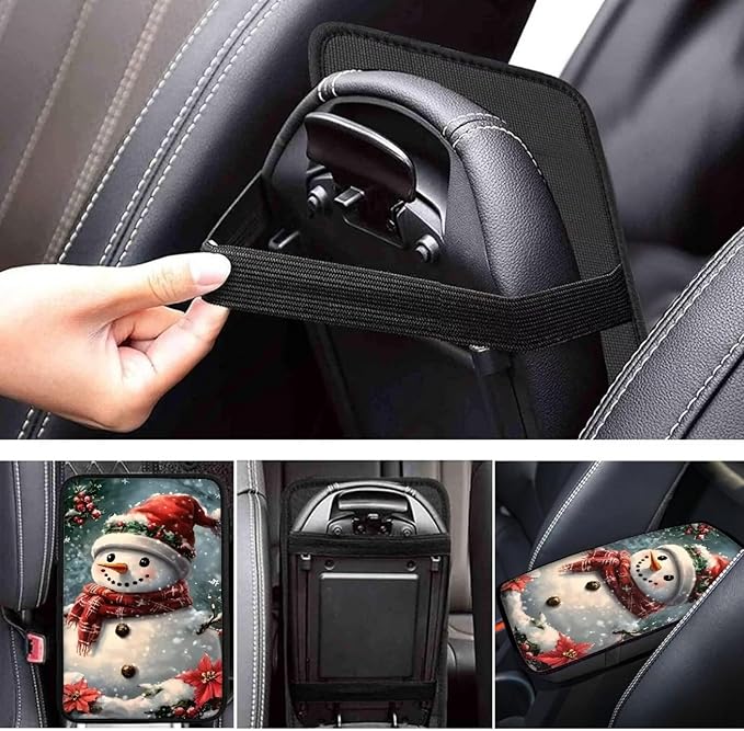 Biyejit Car Center Console Armrest Cushion Cover Pad Car Interior Decor Accessories Universal Fit for Sedan, Truck, SUV