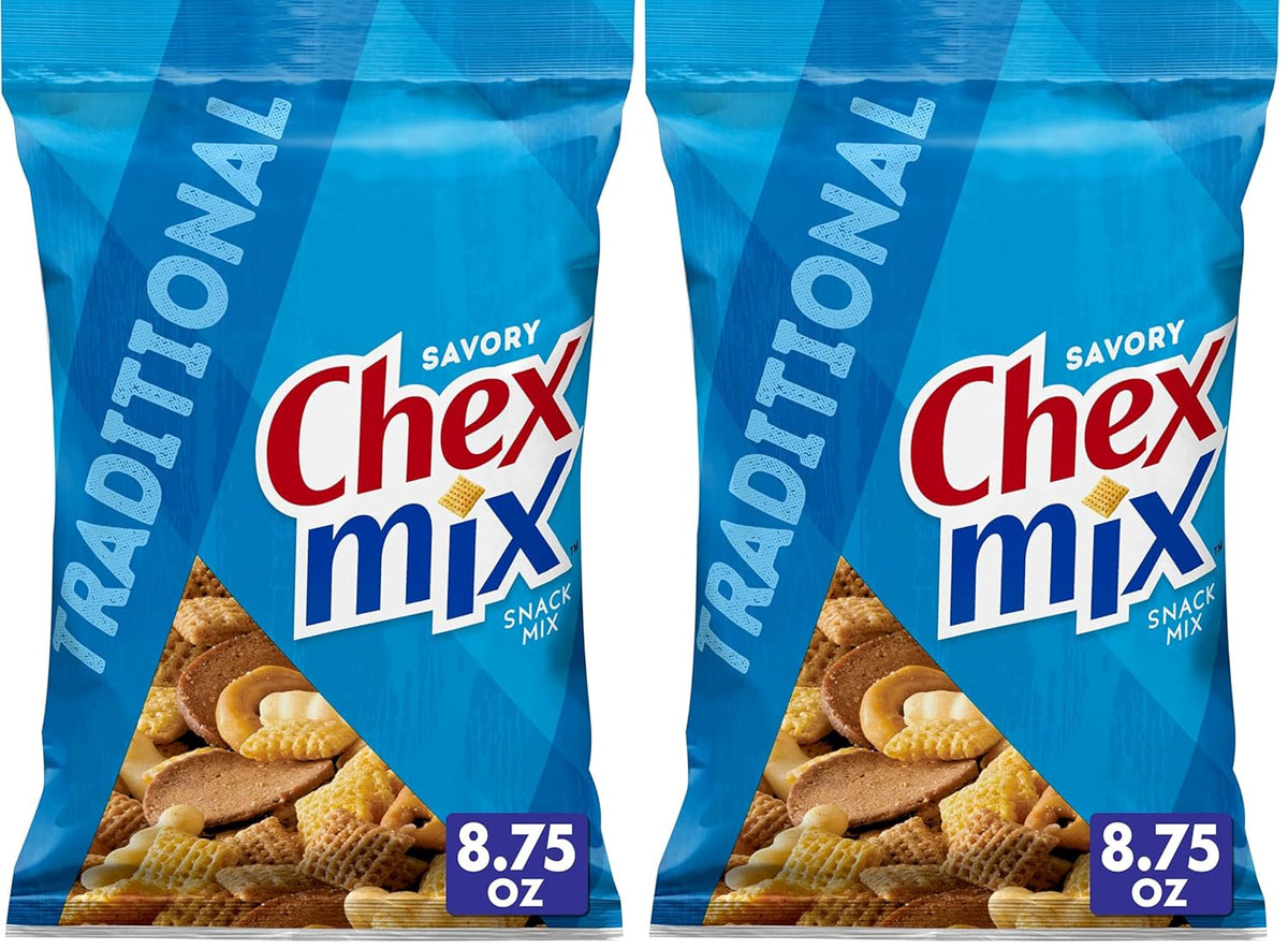 Chex Mix Turtle Snack Mix, Indulgent Snack Bag, Family Size, 13.5 oz
