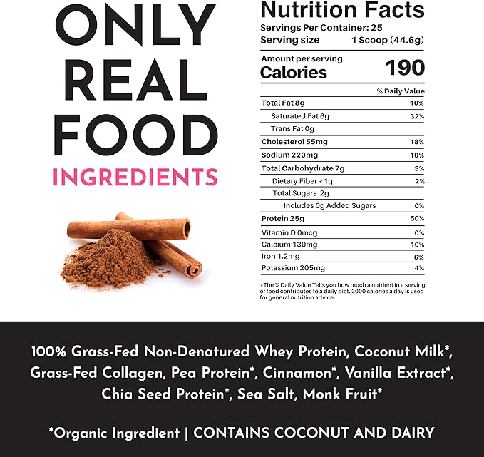 JUST INGREDIENTS Snickerdoodle Protein Powder - NSF