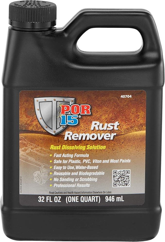 POR-15 Rust Remover, Rust Dissolving Solution, Reusable and Biodegradable, 32 Fluid Ounces