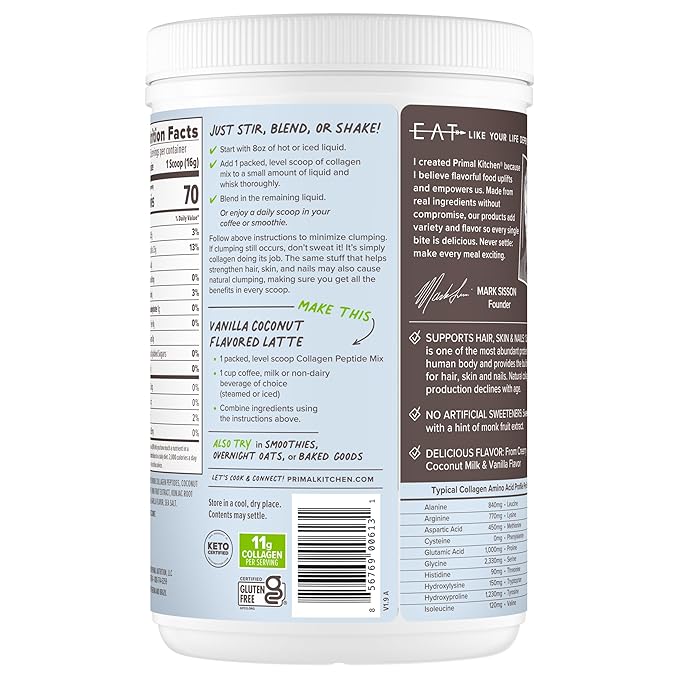 Primal Kitchen Collagen Fuel Vanilla Coconut, 14.4 oz