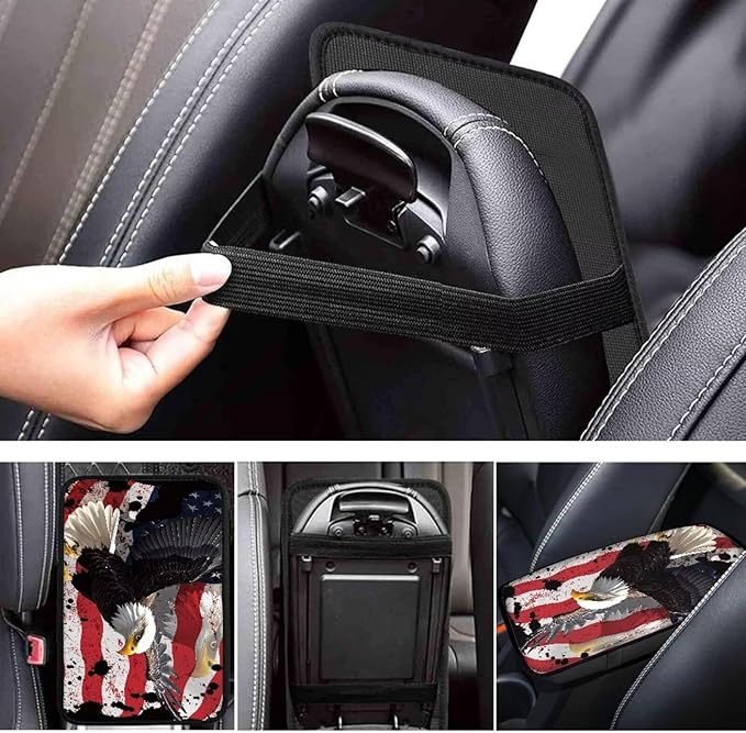Biyejit Car Center Console Armrest Cushion Cover Pad Car Interior Decor Accessories Universal Fit for Sedan, Truck, SUV
