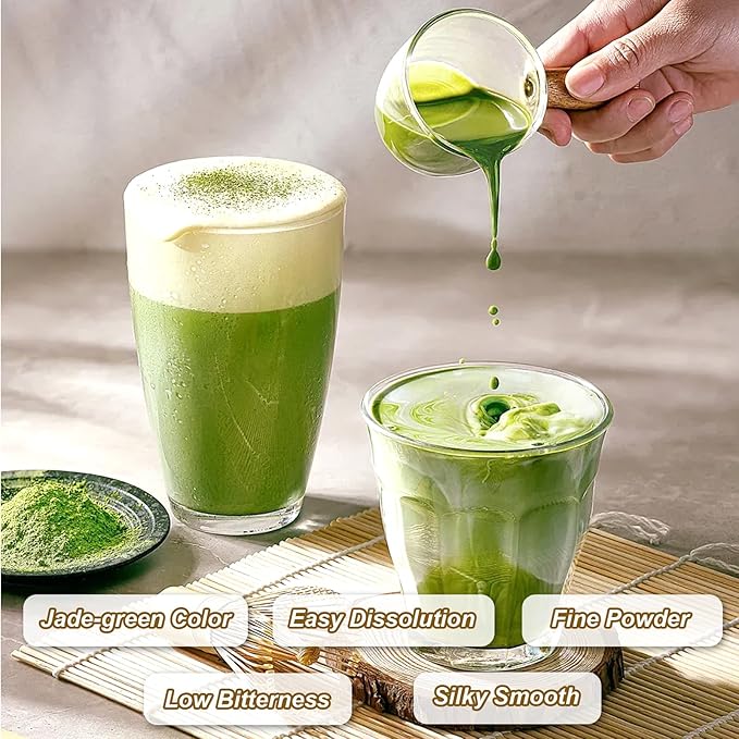 Letstay Matcha, Matcha Powder Ceremonial Grade Highland Matcha Tea Organic Matcha Green Tea - Premium 1st Harvest - Zero Sugar, Halal Certified & SGS Certified & FSSC 22000, 30g (1.06oz) Tin