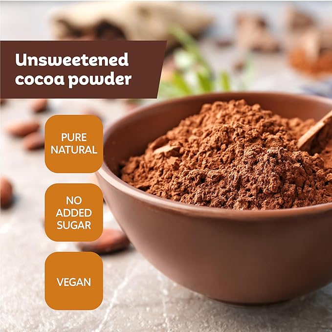 Roots Circle Unsweetened Cocoa Powder | Rich Dark Chocolate Flavor, Perfect for Baking, Smoothies, and Hot Cocoa | Premium Quality, Easy Mixing, Gluten-Free, Kosher | Bulk 2 Pack of 14oz