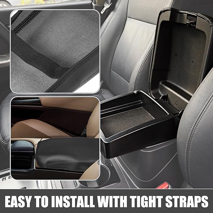 Auto Center Console Pad Waterproof Armrest Seat Box Cover Protector for Lexus ES330 ES350 2005-2009 Black