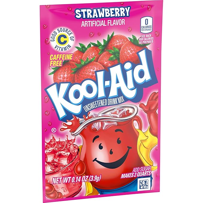 Kool-Aid .14 oz Soft Drink-Powdered Unsweetened Strawberry 192 Case