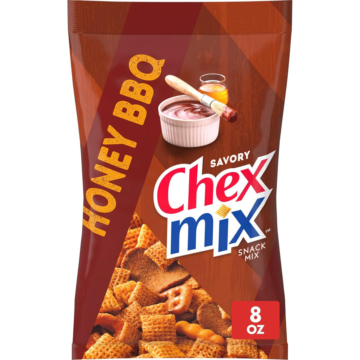 Chex Mix Cheddar Snack Mix, Savory Snack Bag, Family Size, 13.5 oz