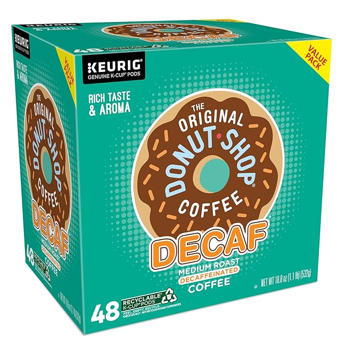 The Original Donut Shop Decaf Keurig Single-Serve K-Cup Pods, Medium Roast Coffee, 48 Count