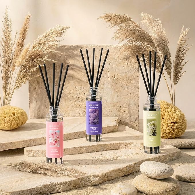 Airkeep Reed Diffuser Oil Refill/Lavender Field/3.38 oz / 1 Pack/Air Freshener & Aromatherapy Essential Oil Blend for Home Fragrance – Scented Refill Oil for Bathroom, Bedroom & Home Decor