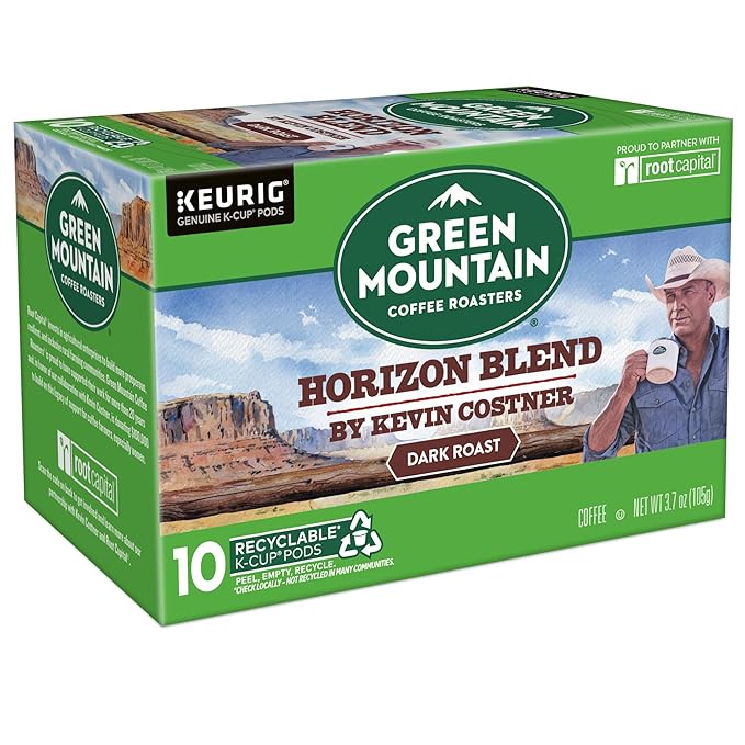 Green Mountain Coffee Roasters Horizon Blend Coffee by Kevin Costner, Keurig Single Serve K-Cup Pods, 60-Count (6 x 10 Count Boxes)